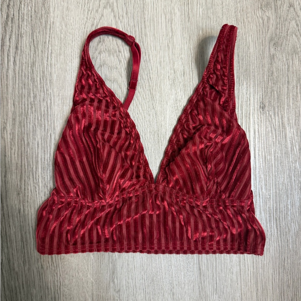 PINK Victoria's Secret Red Velvet Bralette